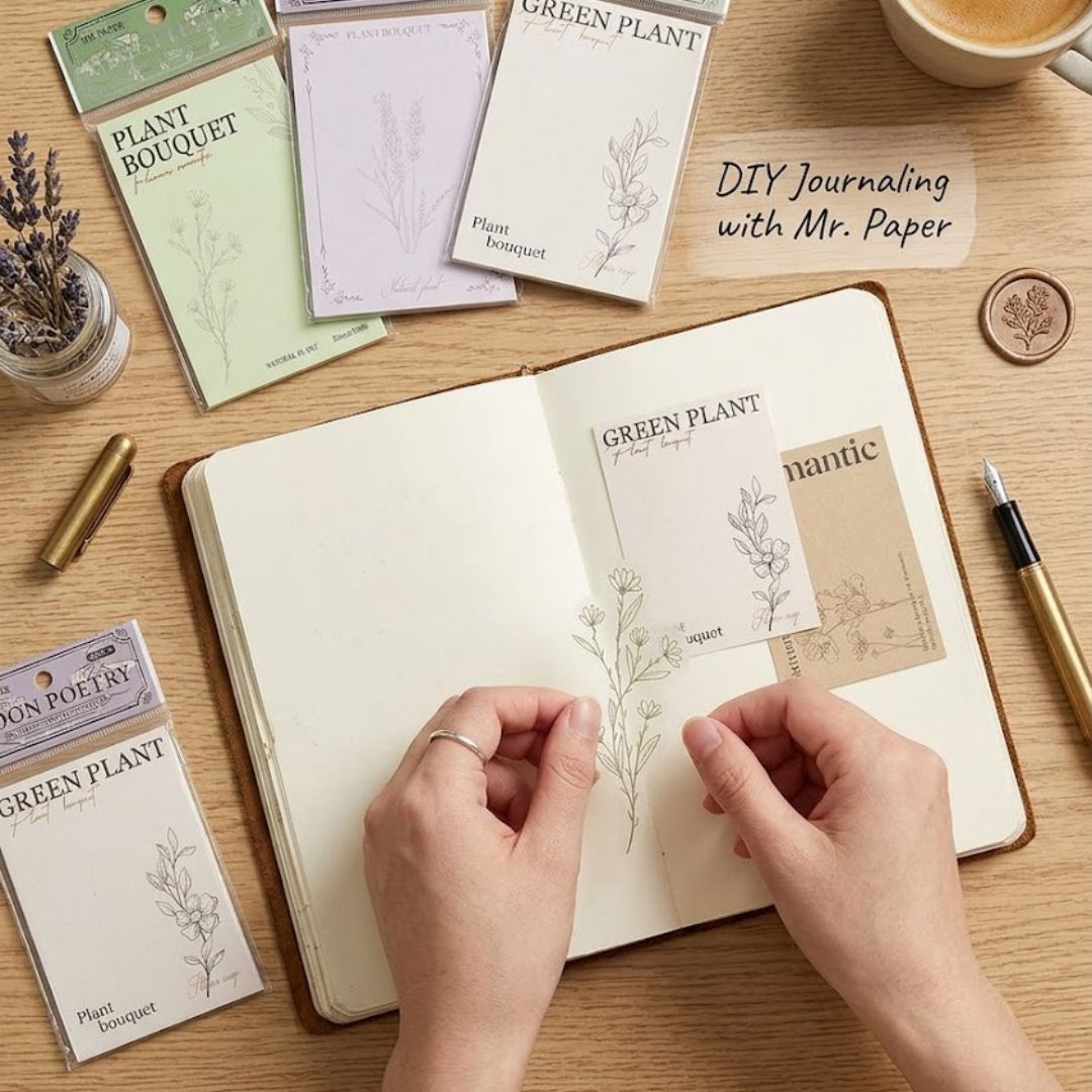 Aesthetic Memo Pad Stickers – 80 PCS DIY Journal Sticky Notes Set | Pack of 1