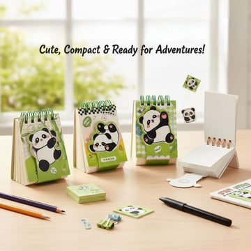 (Buy 1 Get 1 Free ) Cute Panda Mini Ruled Diary l  Kawaii Pocket Diary | Pack of 1 diary
