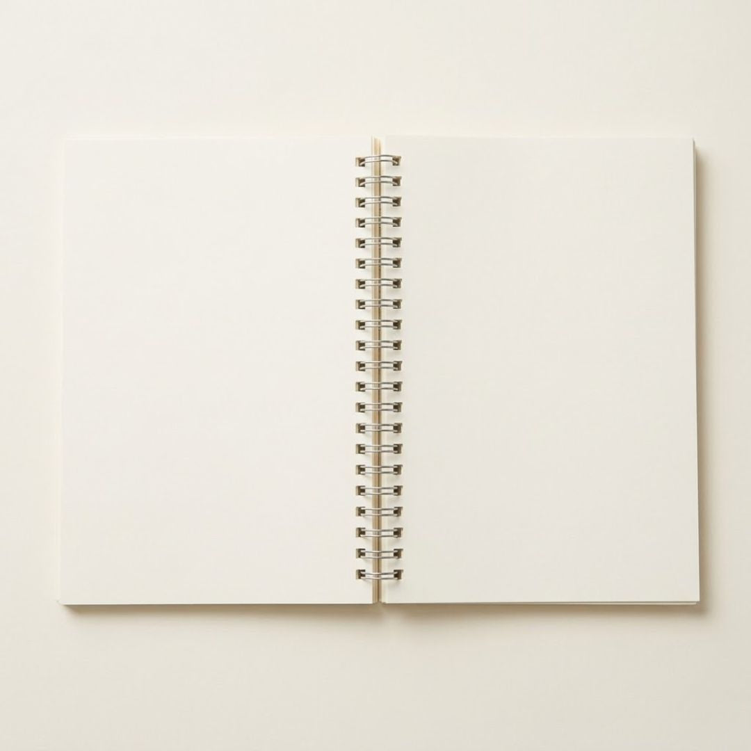 Premium A5 Spiral Notebook (Plain) – Blank Pages for Creative Use | Pack of 1