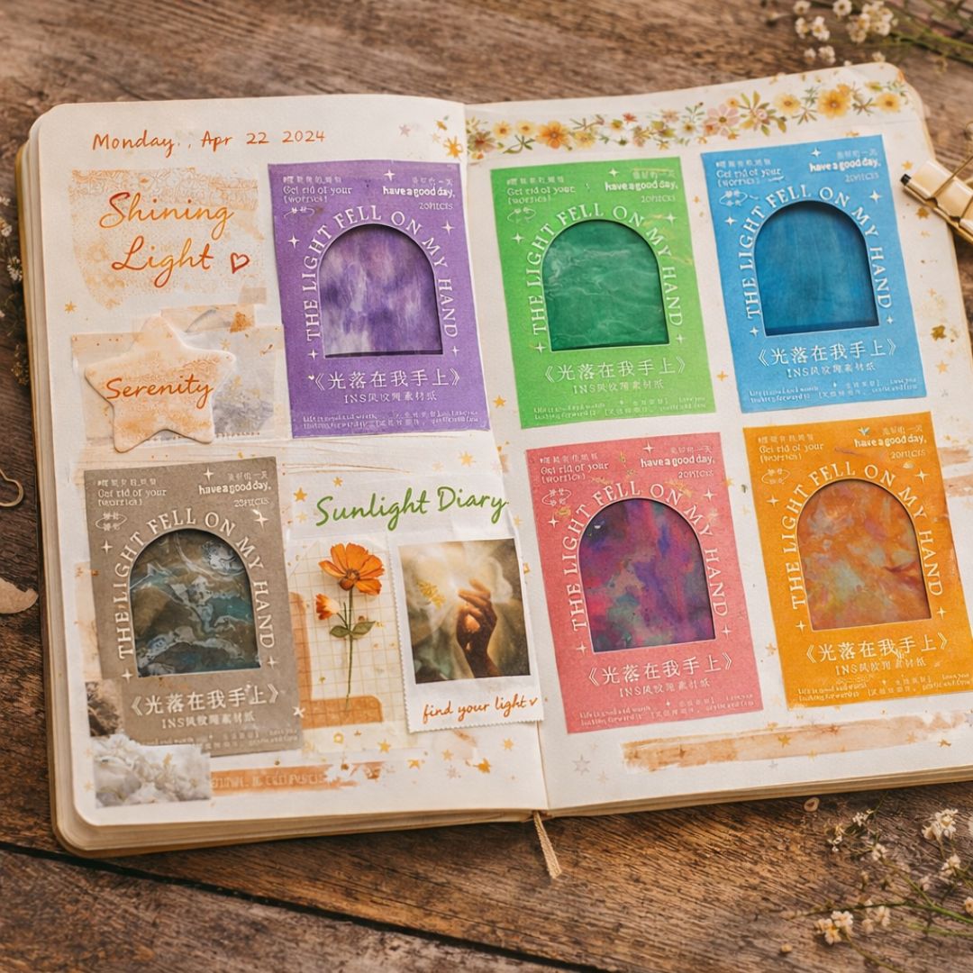 Marble Aesthetic Stickers – 20 PCS Journal Pack | Pack of 1