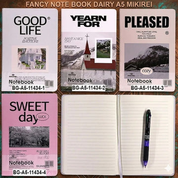 A5 Premium Aesthetic Diaries – Soft Cover Ruled Notebook Set (4 Designs) | Pack of 1