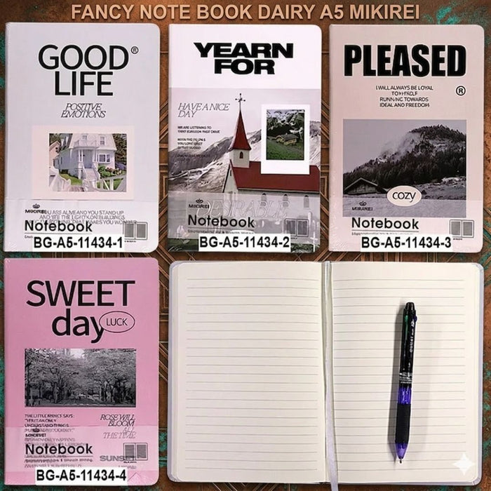 A5 Premium Aesthetic Diaries – Soft Cover Ruled Notebook Set | Pack of 1