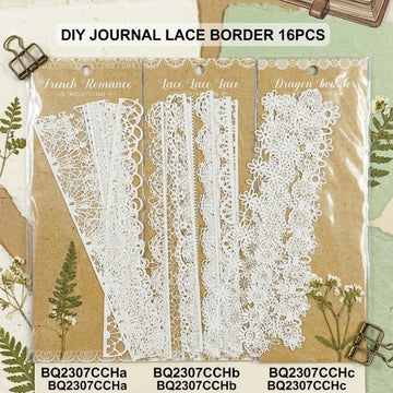 Aesthetic Lace Stickers – DIY Journal, Planner & Scrapbook Decor | Pack of 1