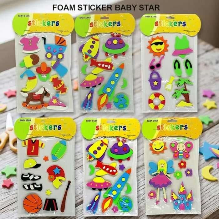 Kids Foam Stickers – Baby Star DIY Craft & Scrapbook Pack | Pack of 1