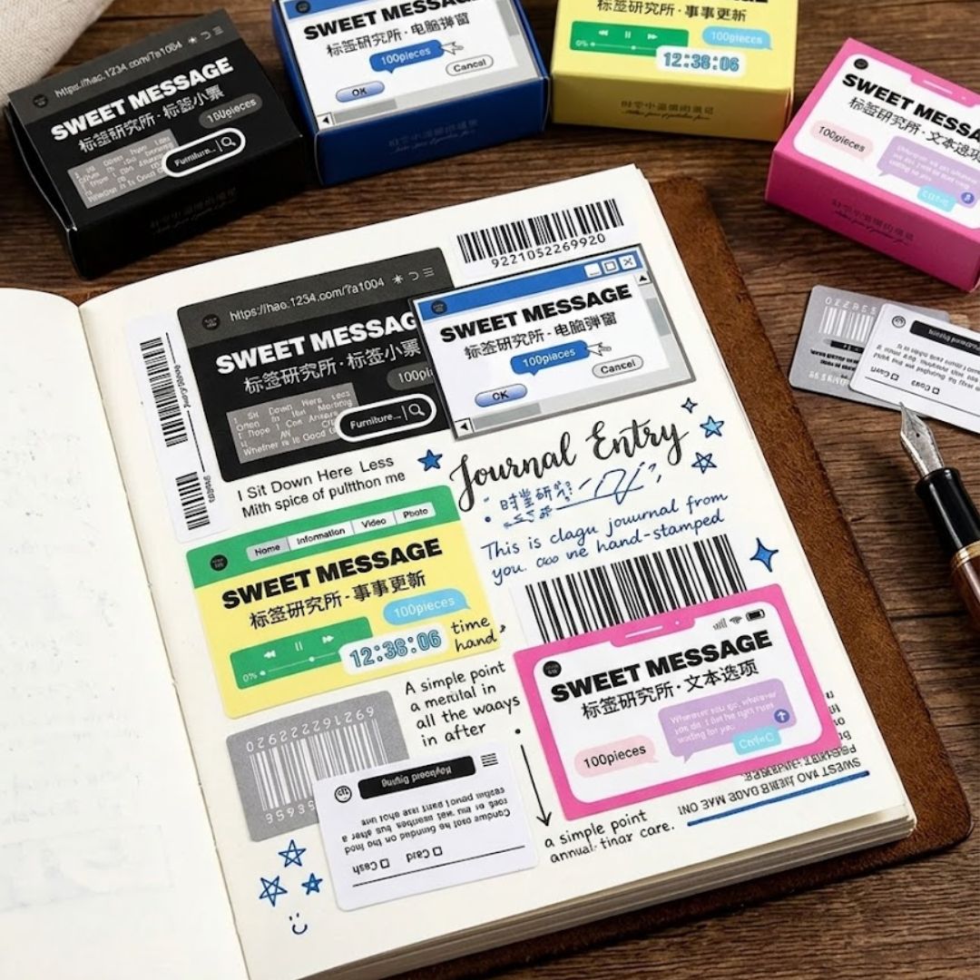 Retro Computer Pop-Up Stickers – Cute Journal & Craft Pack | Pack of 1