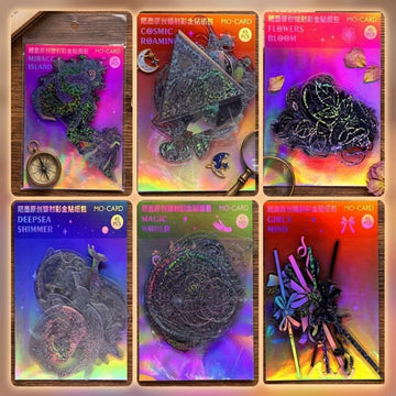 Holographic Fantasy Stickers – Scrapbook, Journal & DIY Decor Pack (45 PCS) | Pack of 1