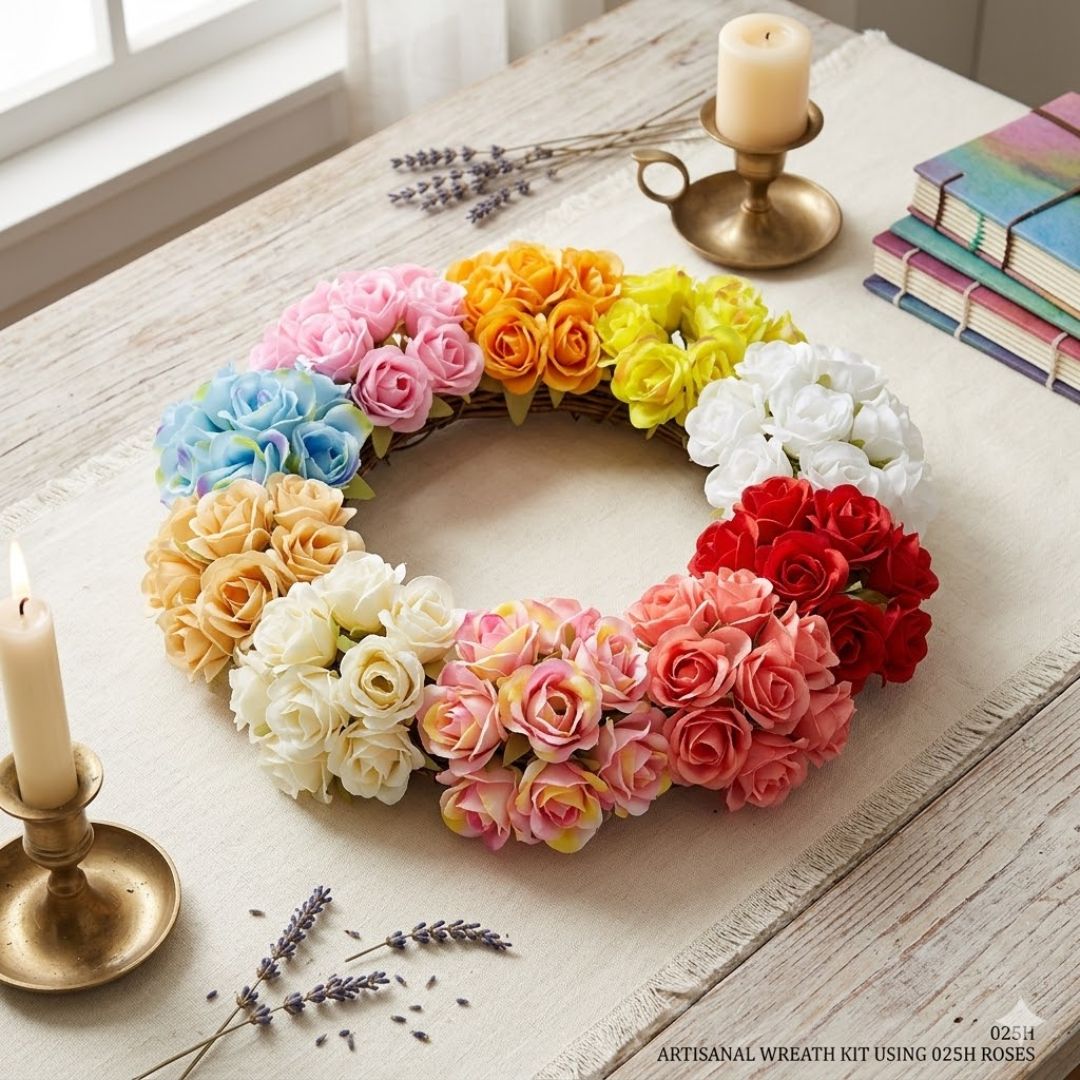 jags-mumbai Artificial Flowers Art Cloth Flower (025#) 60Pcs 025H