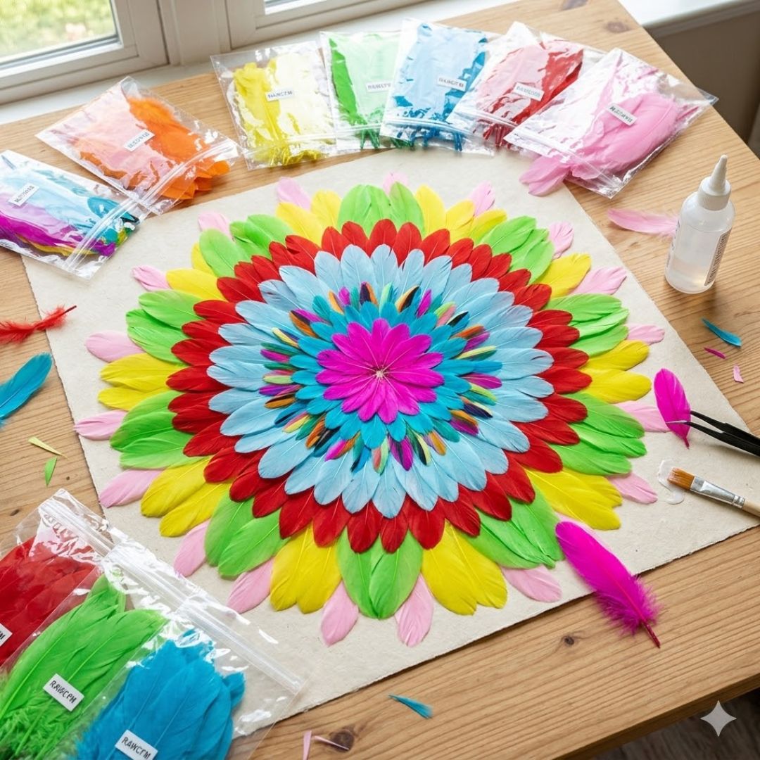 Decorative Feather Set – Aesthetic DIY Craft, Costume & Decor | Pack of 1