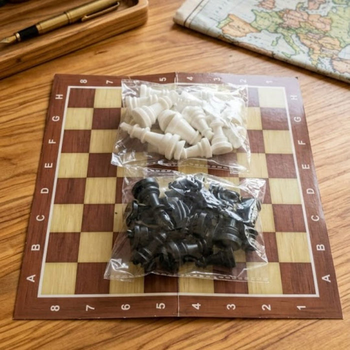 Mini Classic Brown Chess Board Set for Kids (1pcs) Pack Of 1