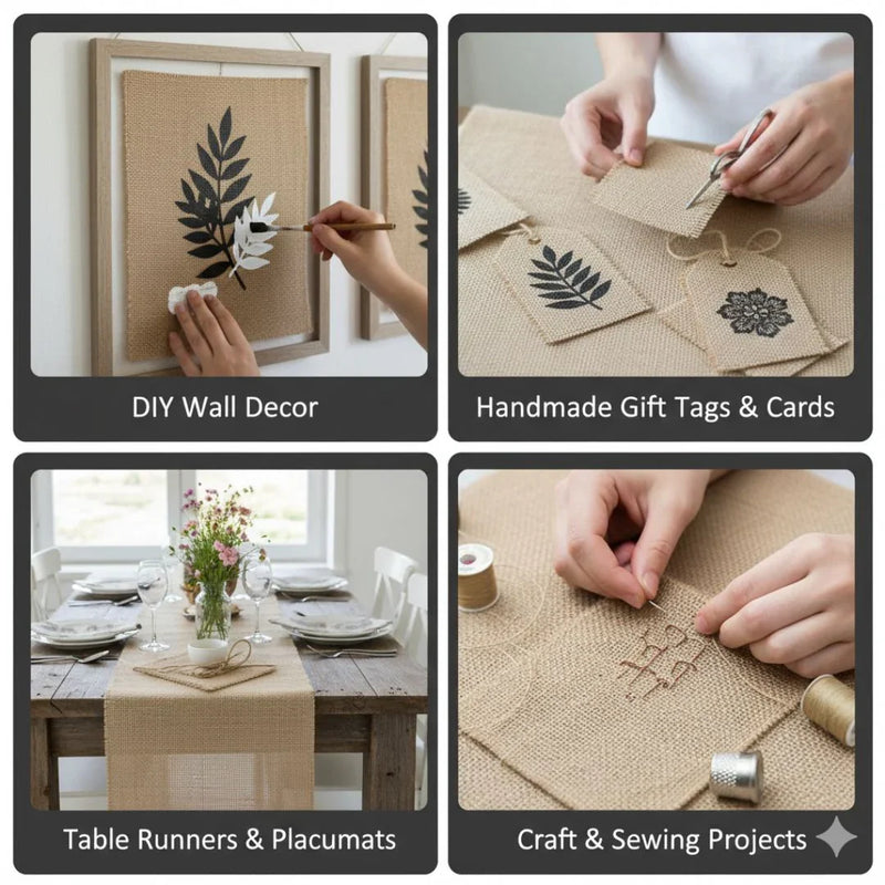 A4 Jute Sheet with Laminated Finish (5pcs) - A4JSWL