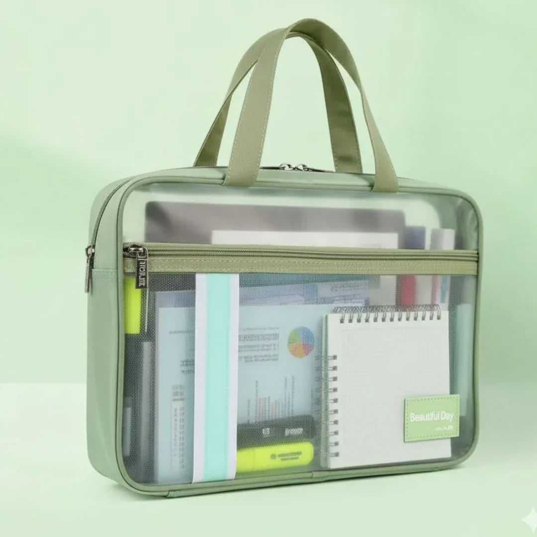 Transparent folder laptop bag