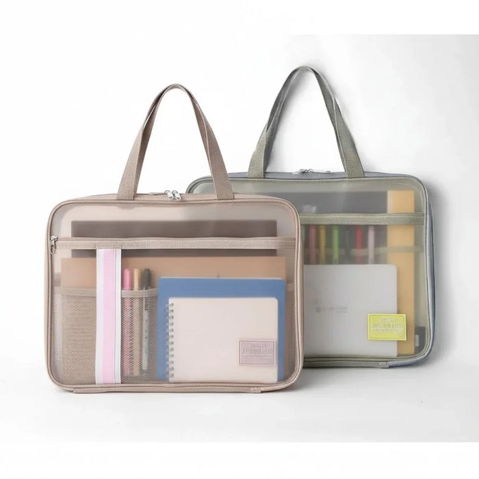 Transparent folder laptop bag