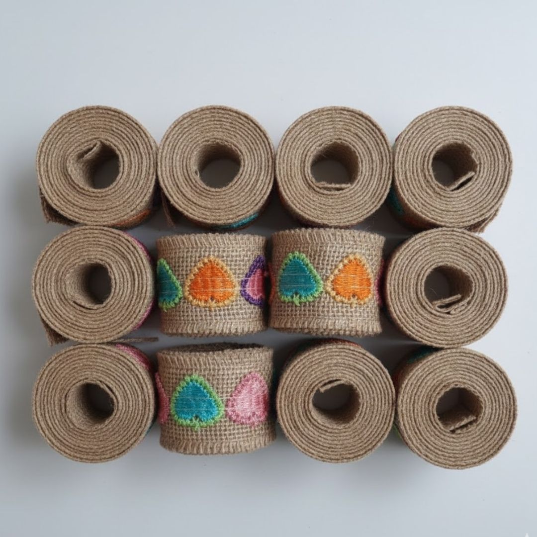 Cute Heart Jute Lace Rolls l  Pack of 1 contains 12 rolls