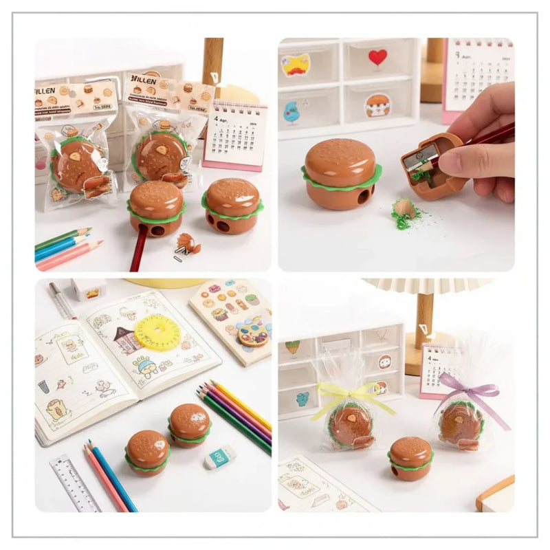 (Buy 1 Get 1 Free) Cute Burger sharpener with two holes l Pack of 1