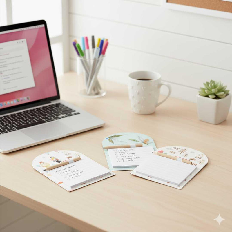 Mini Magnetic Memo Pad with Pen for Fridge - Stay Organized and Never Forget