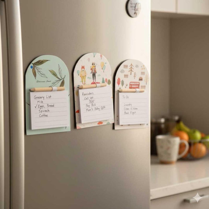 Mini Magnetic Memo Pad with Pen for Fridge - Stay Organized and Never Forget