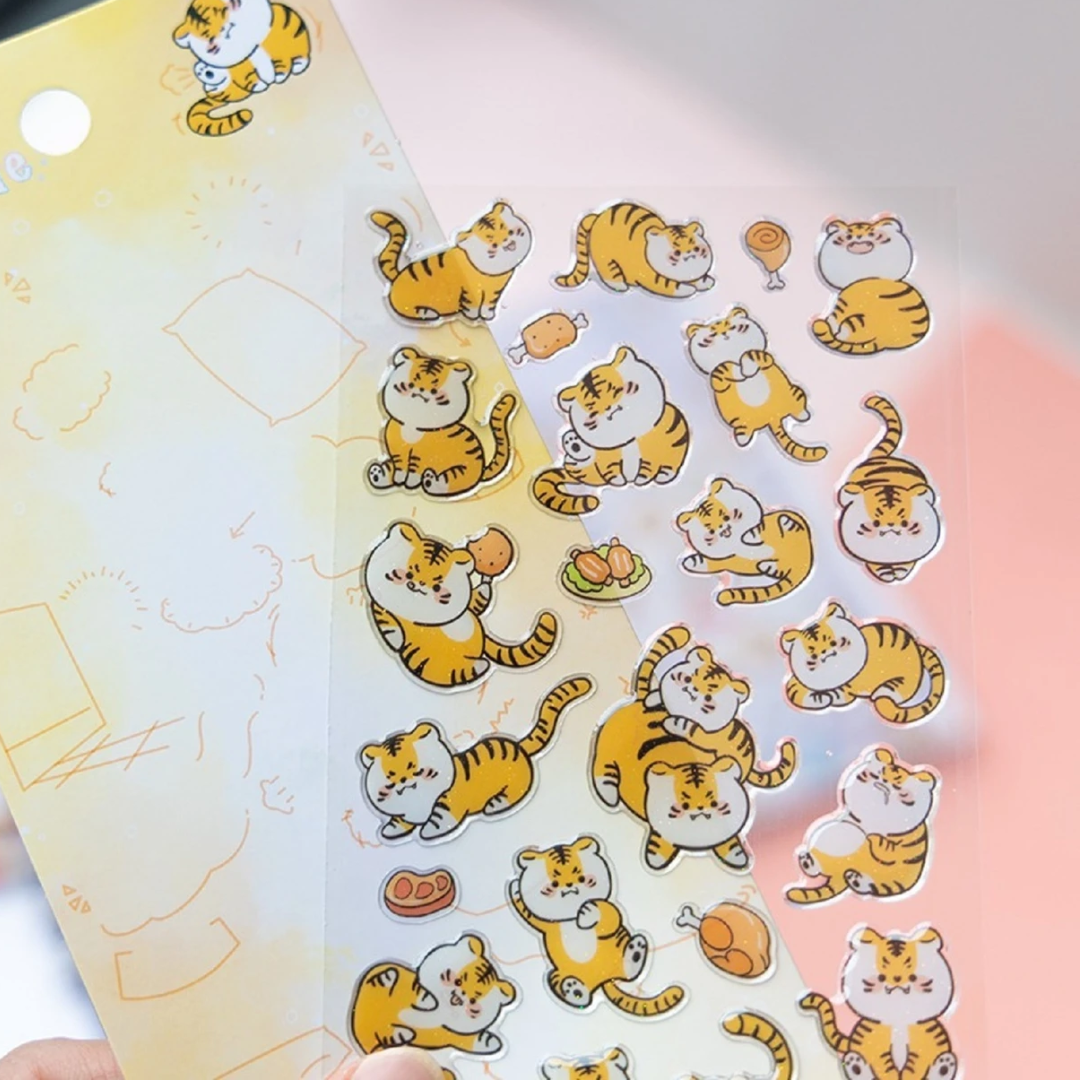 ( Buy 1 Get 1 Free ) Cute 3D Animal Sticker Sheet | Pack of 1 contains 1 sheet |