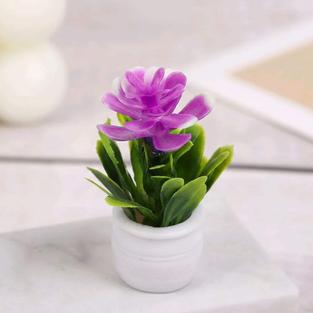 Miniature Purple Flower Trees (4pcs) Pack of 1
