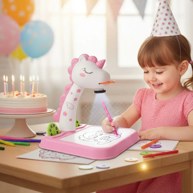 Unicorn Projector Drawing Table for Kids