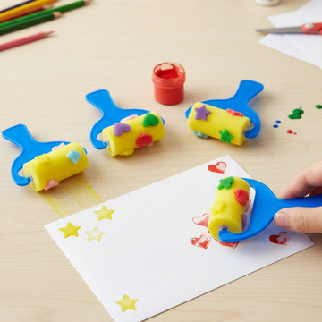 Patterned Sponge Paint Rollers (4pcs) pack of 1