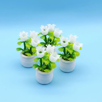 Miniature Tree White Flower (4pcs) Pack of 1