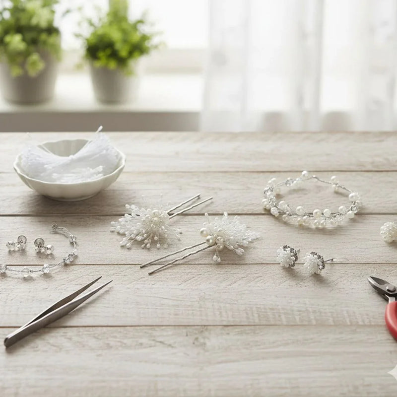 Artificial Flower pollens  Pack Of 5 Rice White | Used in combination with pipe cleaners