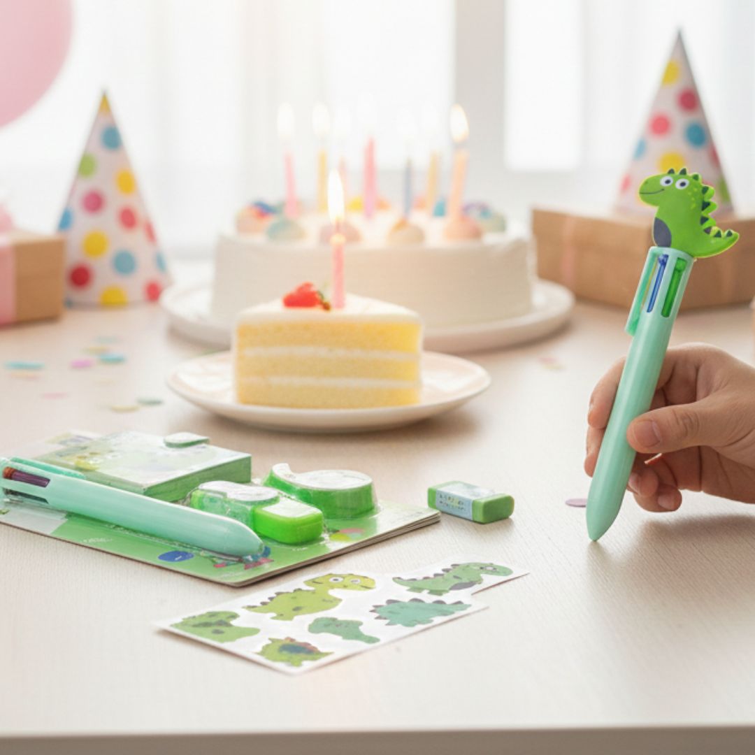 Dinosaur Kids Stationery Gift Set | Dino Notebook, Pen, Sharpener Kit