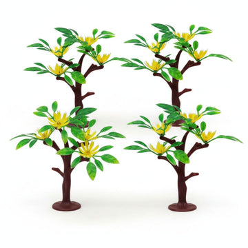 miniature yellow flowers tree (4pcs) Pack of 1