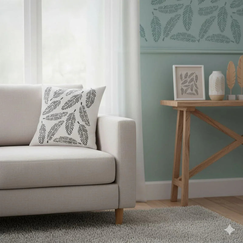 Drawing Stencil Plastic A4 Big Leaf Design