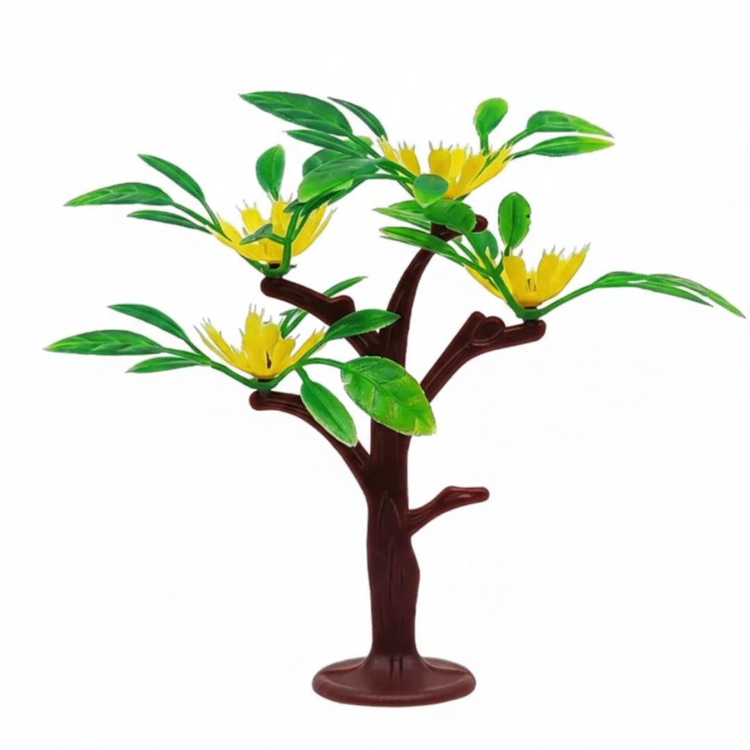 miniature yellow flowers tree (4pcs) Pack of 1