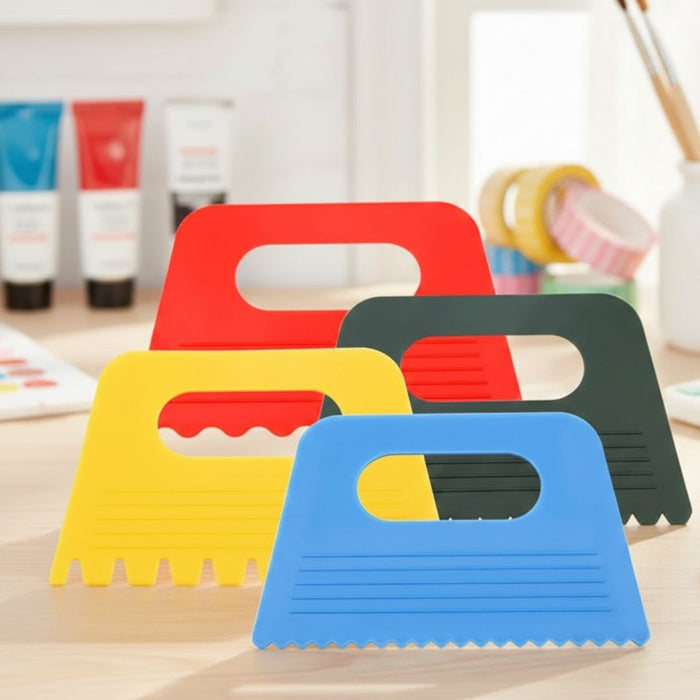 Colorful Plastic Art Texture Tools for Kids (4 Pcs) pack of 1