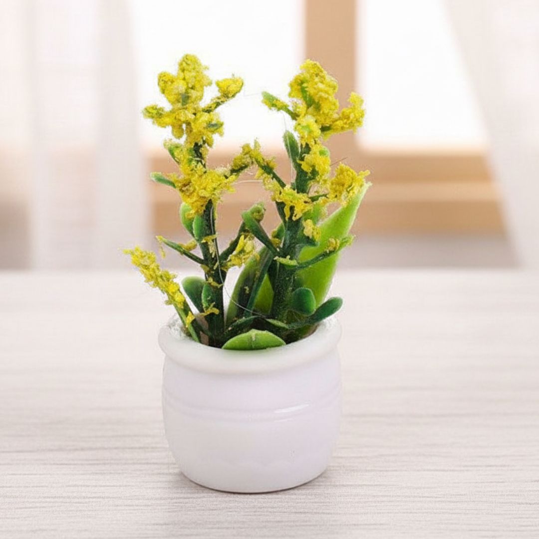 Miniature Yellow Flower plant (4pcs) Pack of 1