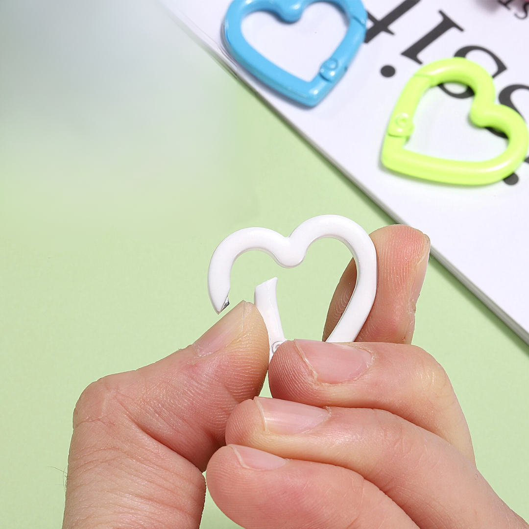 Key Ring Fitting Heart Assorted colours (2pcs) Pack Of 1