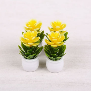 Miniature Yellow Flowers plant (4Pcs) Pack of 1
