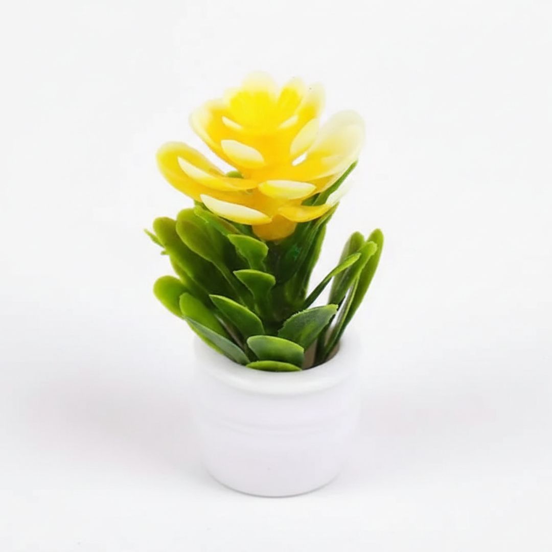 Miniature Yellow Flowers plant (4Pcs) Pack of 1