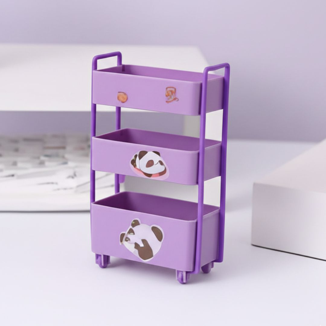 (Buy 1 Get 1 Free) Cute Mini 3 layer Desktop Organizer Rack | Storage Stand l 9.1CM l Pack of 1