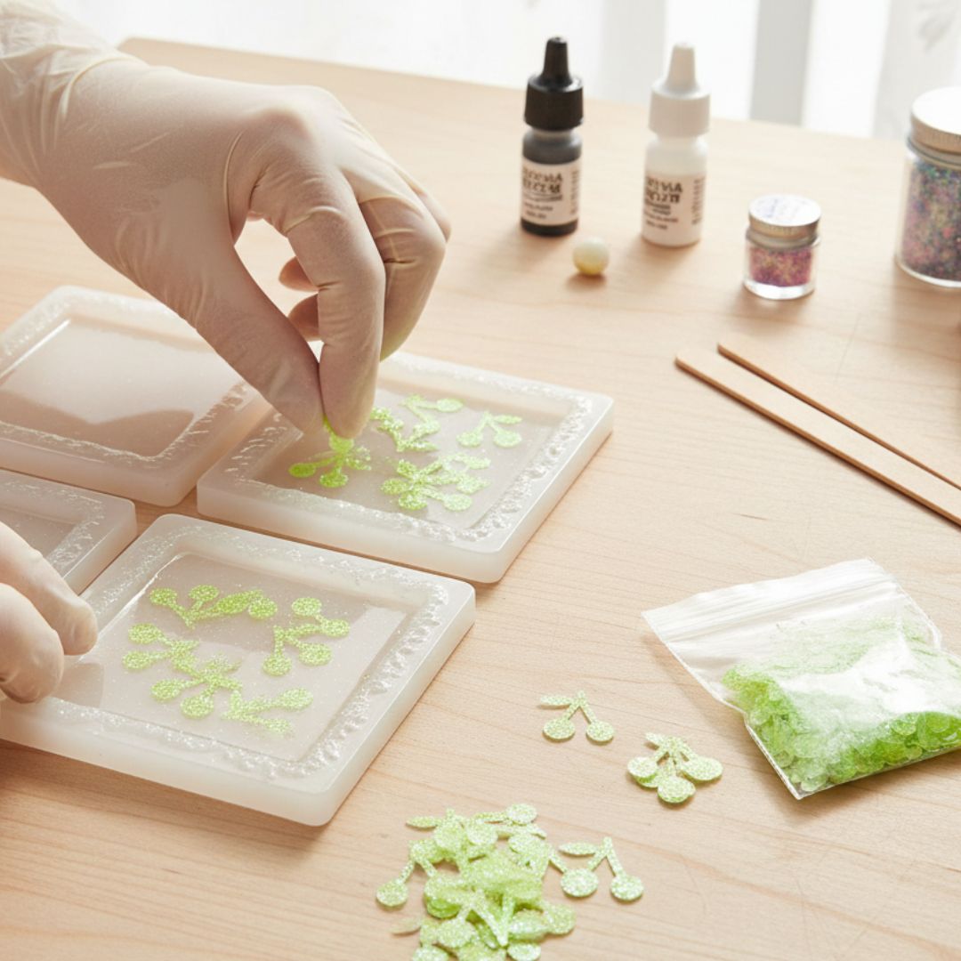 MG Traders Sequin Qs04A Cherry Glitter 9Mm 10Gm Sequins