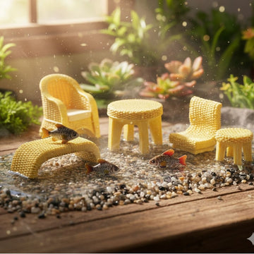 Miniature Model Yellow Furniture 5 Pcs Set