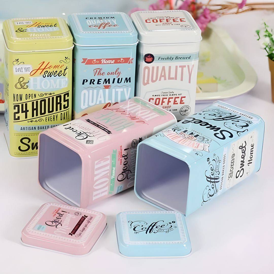 Metal Square Tin Box (15.5x7cm) Pack of 1