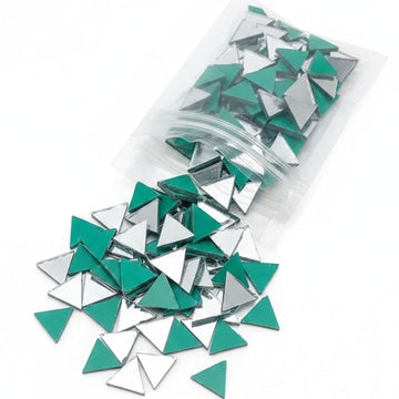 Small Triangle Mirror Glass Pieces for Lippan Art & Crafts (11x11x11mm) pack of 1