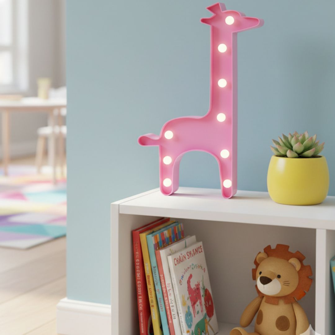 MG Traders Led Lights & Boxes Giraffe Shape Led Light Box Pink (Mg5312)