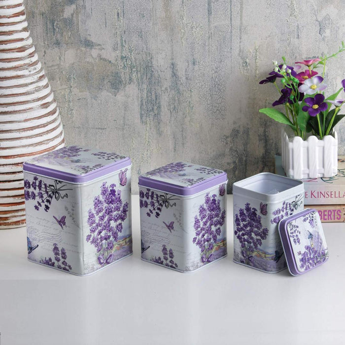 Metal Tin Square Box (3Pcs) Pack of 1