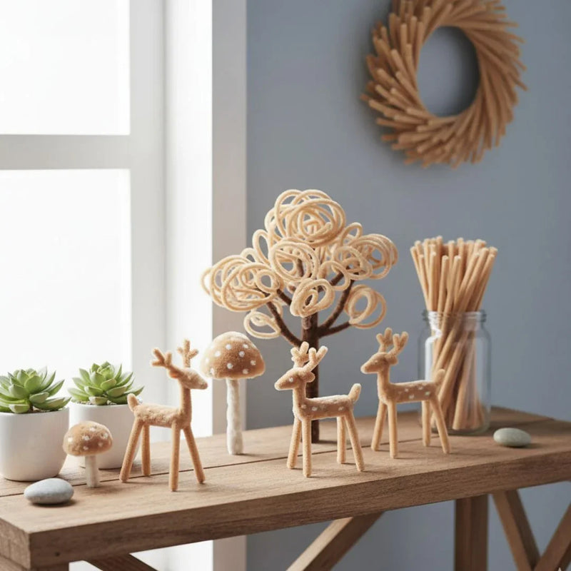 Pastel Brown Pipe Cleaner Plain l Pack of 100Pc l (PT02)