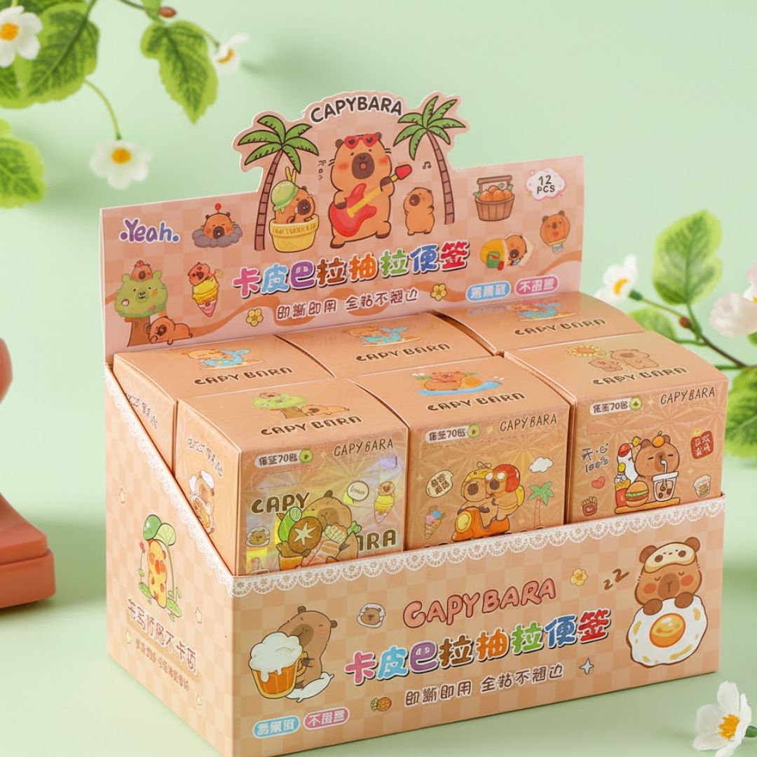 (120 sheets ) Cute Capybara Sticky Notes | Pack Of 1 roll contains 120 sticky notes