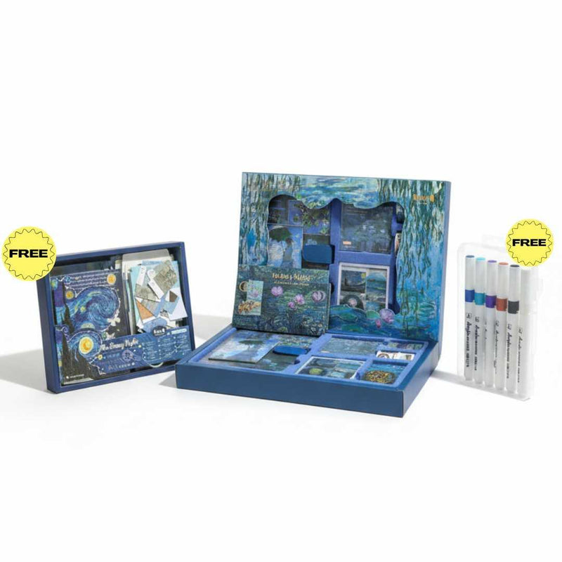 (Buy 1 Get 1 FREE) Van Gogh Premium JUMBO journaling kit for 2026 includes diary, tapes, stickers & sheets - Free Shipping