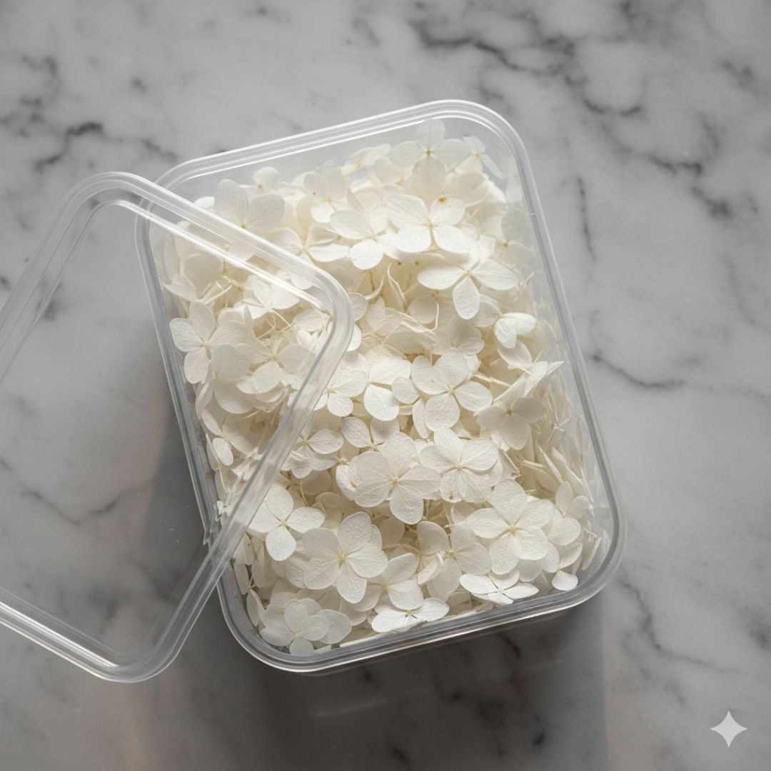 White Dried Flower Box 10gsm | DIY Crafts, Resin & Decor l Pack of 1