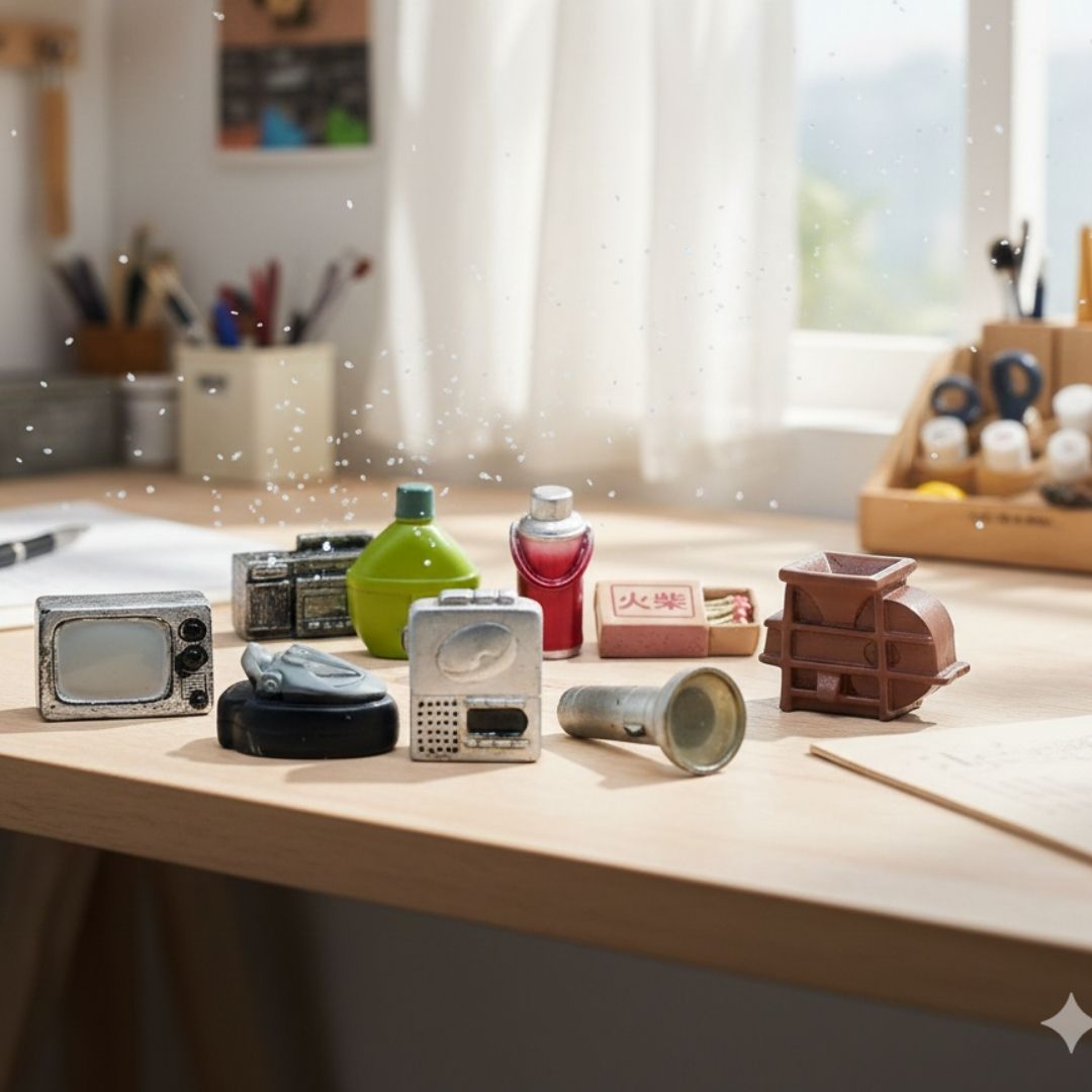 Miniature Model Vintage Memorise 9 Pcs