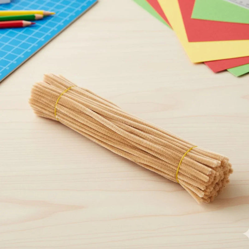 Pastel Brown Pipe Cleaner Plain l Pack of 100Pc l (PT02)