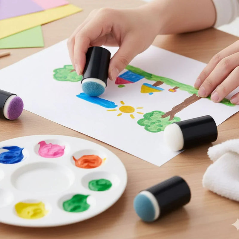 (Buy 1 Get 1 Free) Finger Sponge Brushes for Kids' Activities