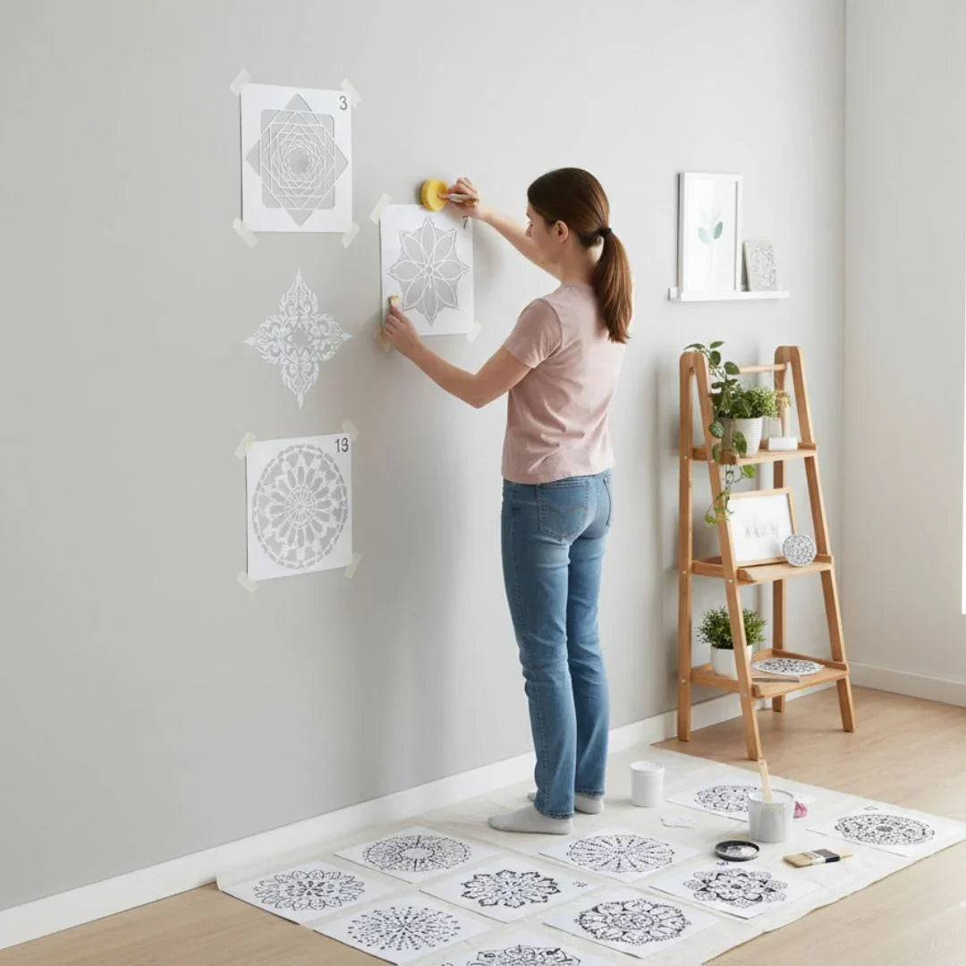 Ravrai Craft - Mumbai Branch Stencils & More Stencil Mandala 12X12 Inch